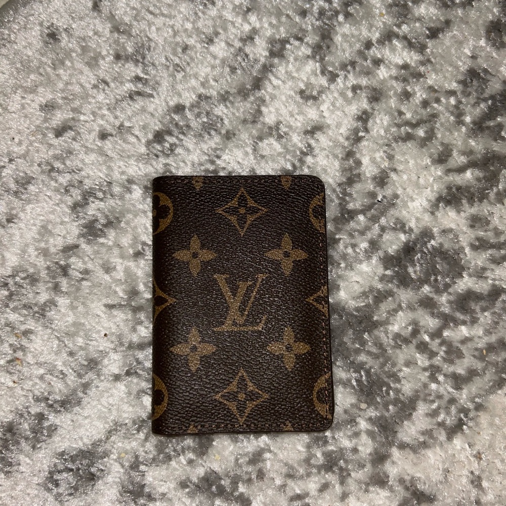 Louis Vuitton monogram Brown Leather Card Holder wallet unisex Women men’s